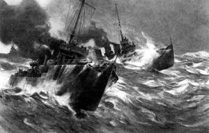 Britische Torpedoboote in Nordseestürmen, Erster Weltkrieg, 1914