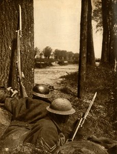 Britische Truppen an der Frontlinie, Frankreich, Erster Weltkrieg von Unbekannt