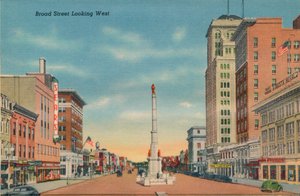 Broad Street, Blick nach Westen, Augusta, Georgia, 1943 von Unbekannt