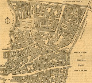 Broad Street und Cornhill Wards, 1897 von Unbekannt