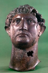 Bronzekopf des Kaisers Hadrian, 2. Jahrhundert n. Chr.