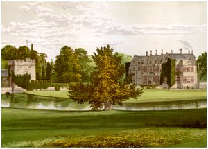 Broughton Castle, Oxfordshire, Heim von Lord Saye und Sele, ca. 1880