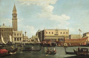 Bucintoro an der Mole in Venedig am Auferstehungstag