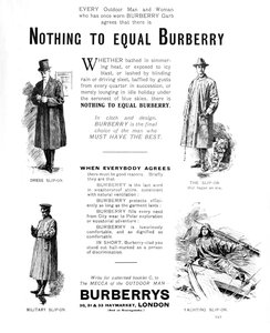 Burberrys, 1909 von Unbekannt