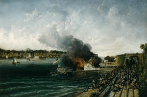 Brand des Seitenraddampfers Henry Clay von Unbekannt