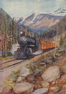 C.P.R. Zug in den Rockies, 1924 von Unbekannt