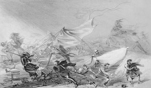 Lager vor Sewastopol - Auswirkungen des schrecklichen Sturms am 14. Nov. 1854, 1850er von Unbekannt