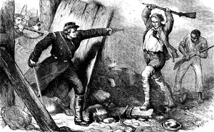 Gefangennahme von John Brown im Maschinenhaus, ca. 1880 von Unbekannt