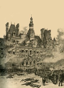 Eroberung des Hôtel de Ville, Paris, Julirevolution, 1830 um 1890 von Unbekannt