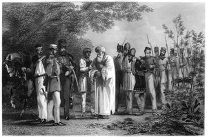 Gefangennahme des Königs von Delhi durch Captain Hodson, 1858, ca. 1860 von Unbekannt