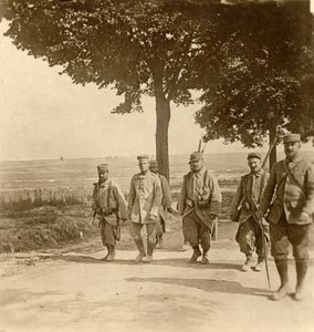 Gefangener deutscher Scharfschütze, Champagne, Nordfrankreich, ca. 1914-1918