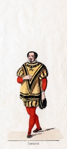 Capucius, Kostümentwurf für Shakespeares Stück, Heinrich VIII., 19. Jahrhundert von Unbekannt
