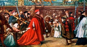 Kardinal Wolsey geht in Prozession zur Westminster Hall von Unbekannt