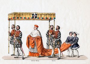 Kardinal Wolsey, Kostümentwurf für Shakespeares Stück, Heinrich VIII., 19. Jahrhundert von Unbekannt