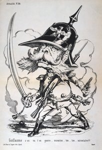 Karikatur von Wilhelm I. von Preußen, Deutsch-Französischer Krieg, 1870-1871 von Unbekannt