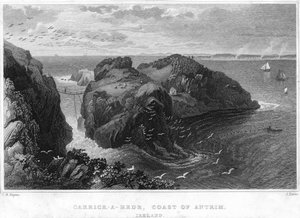 Carrick-A-Rede, Küste von Antrim, Irland, 19. Jahrhundert
