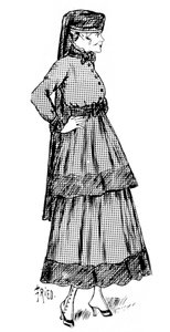 Kaschmir-Damenmode mit Seidenrand, 1915 von Unbekannt