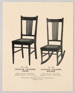 Katalogillustration, Entwürfe für Stühle, 1904–05