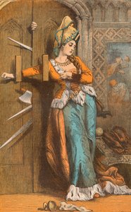 Catherine Douglas verriegelt die Tür, 15. Jahrhundert, ca. 1910 von Unbekannt