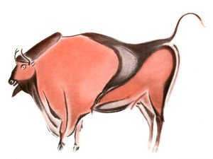 Höhlenmalerei eines Bisons aus der Höhle von Altamira, Spanien