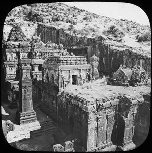 Höhlen von Ellora, Maharashtra, Indien, spätes 19. oder frühes 20. Jahrhundert von Unbekannt
