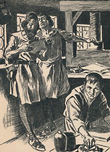 Caxton in seiner Druckerei, ca. 1907