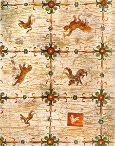 Deckendekoration in Neros Domus Aurea, Rom, Italien, 1928