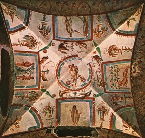 Decke in Kammer II des Coemeterium Maius an der Via Nomentana, Rom, Italien, 1928