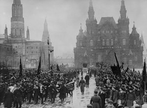 Feierlichkeiten anlässlich des 8. Jahrestages der Oktoberrevolution in Moskau, 1925 von Unbekannt