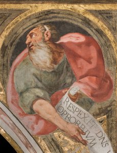 Mittelschiff, Plume Erstes Spann Nord, Büste mit Prophet, Detail, Kathedrale Santa Maria Assunta, Kathedrale, Cremona, Lombardei, Italien (Foto)