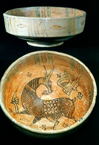 Keramikschalen, Kairouan, Tunesien, 10. Jahrhundert