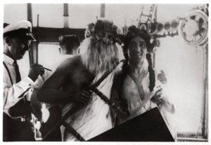 Zeremonie zur Feier der Äquatorüberquerung an Bord des Luftschiffs Graf Zeppelin von Unbekannt