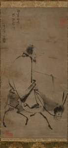 Chan-Meister reitet auf einem Maultier, vor 1249