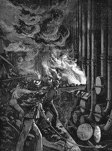 Befüllen der Retorten in den Beckton-Gaswerken, London, 1878 von Unbekannt