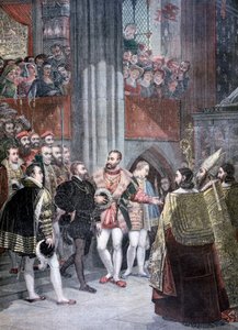 Karl I. und Karl V. in der Basilika Saint Denis, Paris, 1893