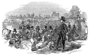 Chartist Agitation, die Polizeitruppe auf Bonners Fields von Unbekannt