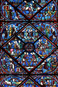 Kathedrale von Chartres: Glasfenster, Chartres, Frankreich von Unbekannt