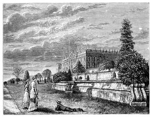 Chatsworth House von Südwesten, 1900