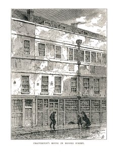 Chattertons Haus in der Brooke Street, 1878