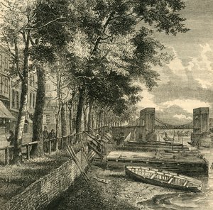 Cheyne Walk und Cadogan Pier, ca. 1876