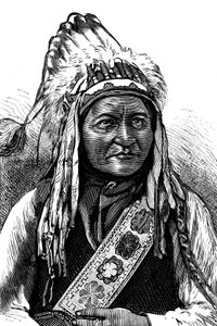 Häuptling Sitting Bull, amerikanischer Indianer, 19. Jahrhundert