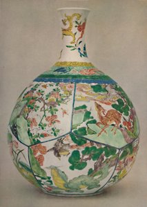 Chinesische Porzellanflasche in Emaille Famille Verte. Periode von Kangxi, 1662-1722 von Unbekannt