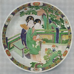 Chinesische Porzellanschale, Famille Verte. Periode von Kang Hsi, 1662-1722, 1928