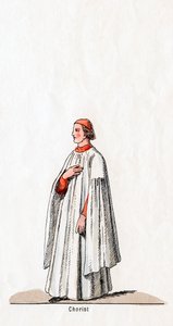 Chorist, Kostümentwurf für Shakespeares Stück, Heinrich VIII von Unbekannt