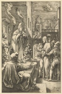 Christus vor Kaiphas, aus Die Passion Christi von Unbekannt