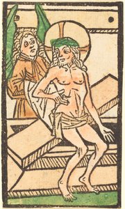 Christus auf seinem Grab mit einem Engel von Unbekannt
