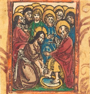 Christus wäscht die Füße der Apostel von Unbekannt