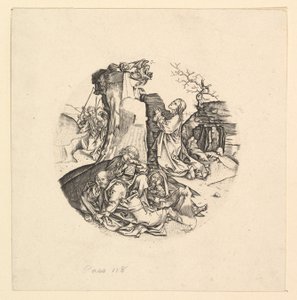 Christus am Ölberg, Kopie im Rundel, ca. 1435-1491 von Unbekannt