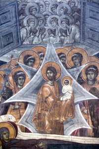 Christus mit der Seele der Jungfrau an den Toren des Himmels, 1321-1322 von Unbekannt