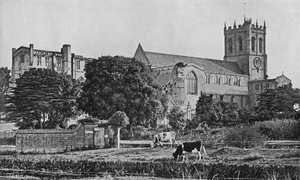 Christchurch Priory, um 1910